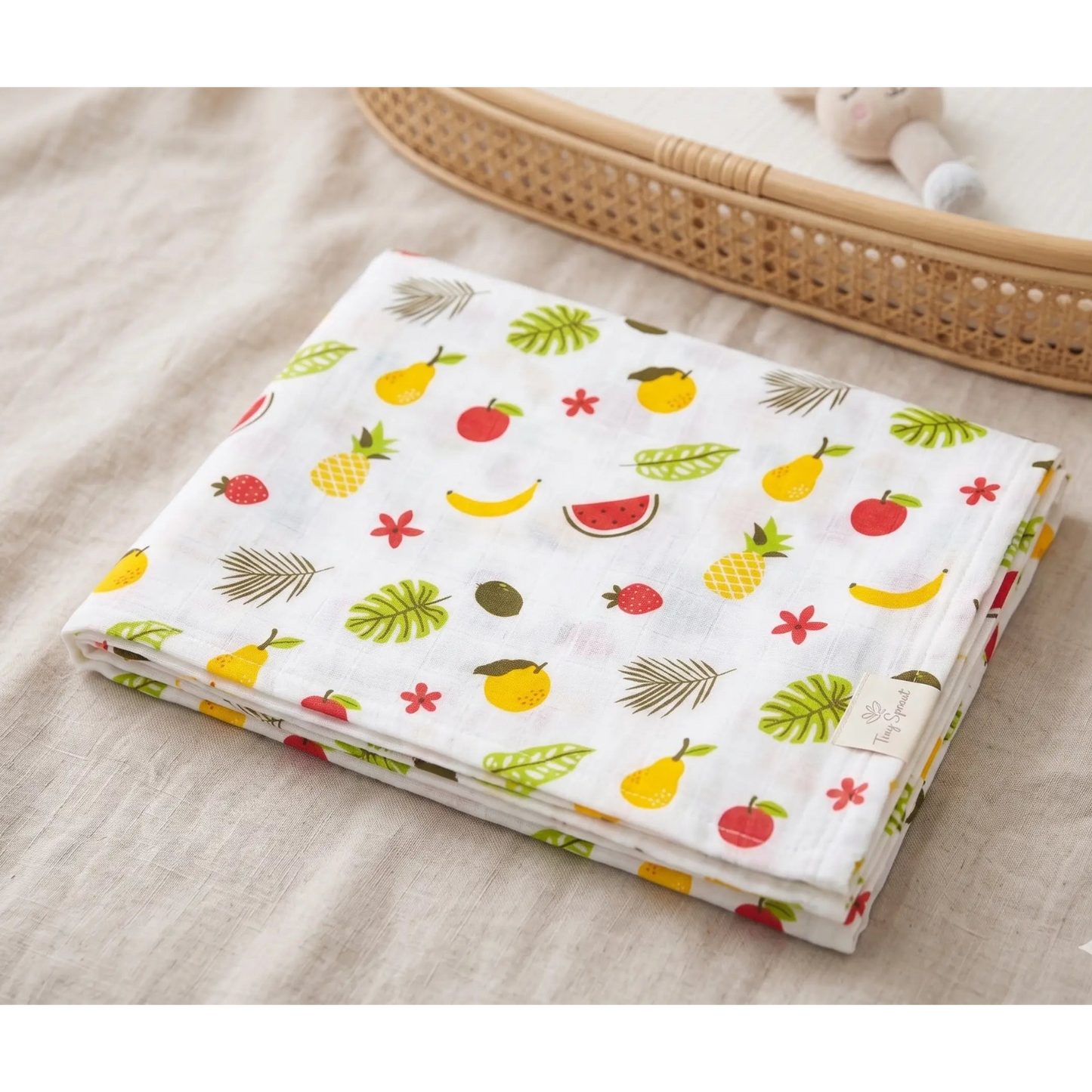 Muslin Swaddle - Fruit Print