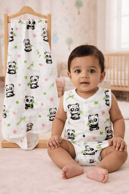 🐼 Trending Panda Newborn (0 - 3 month) Jabla Gift Set – 6 Items Combo - momndada