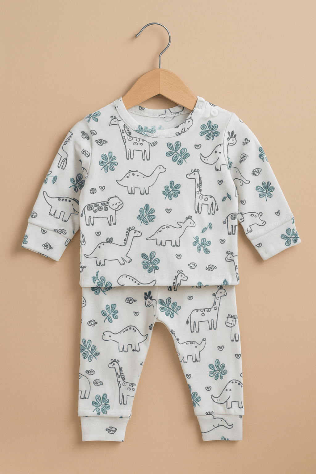 Winter Warm Full Sleeve Co - ord Sets - Whale Print - momndada